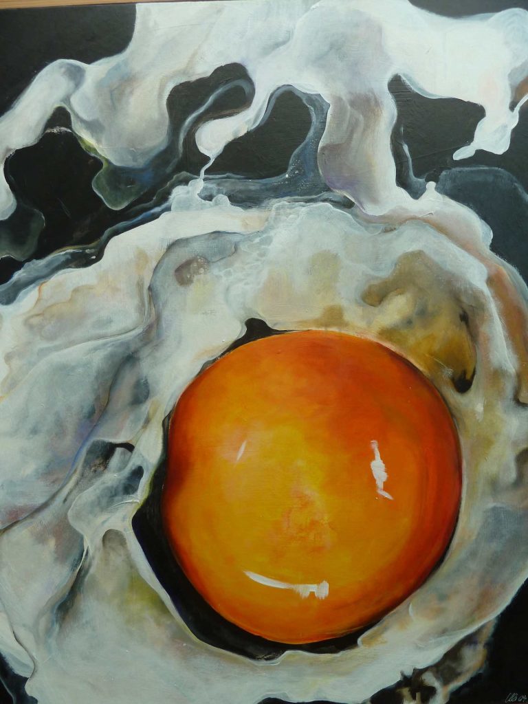 Das Schlabberei, Acryl auf Graupappe, 2009, 80x100 cm